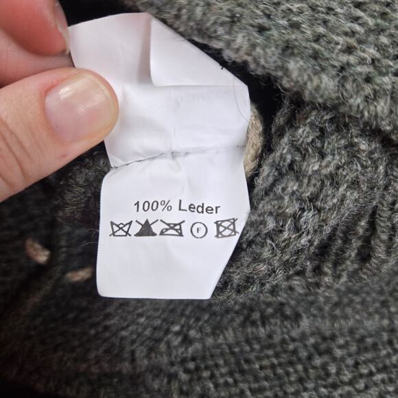 Loden Plankl Wool Cableknit Dark Green Sweater Vest Cardigan Sweater EU Size 42 - Picture 8 of 12